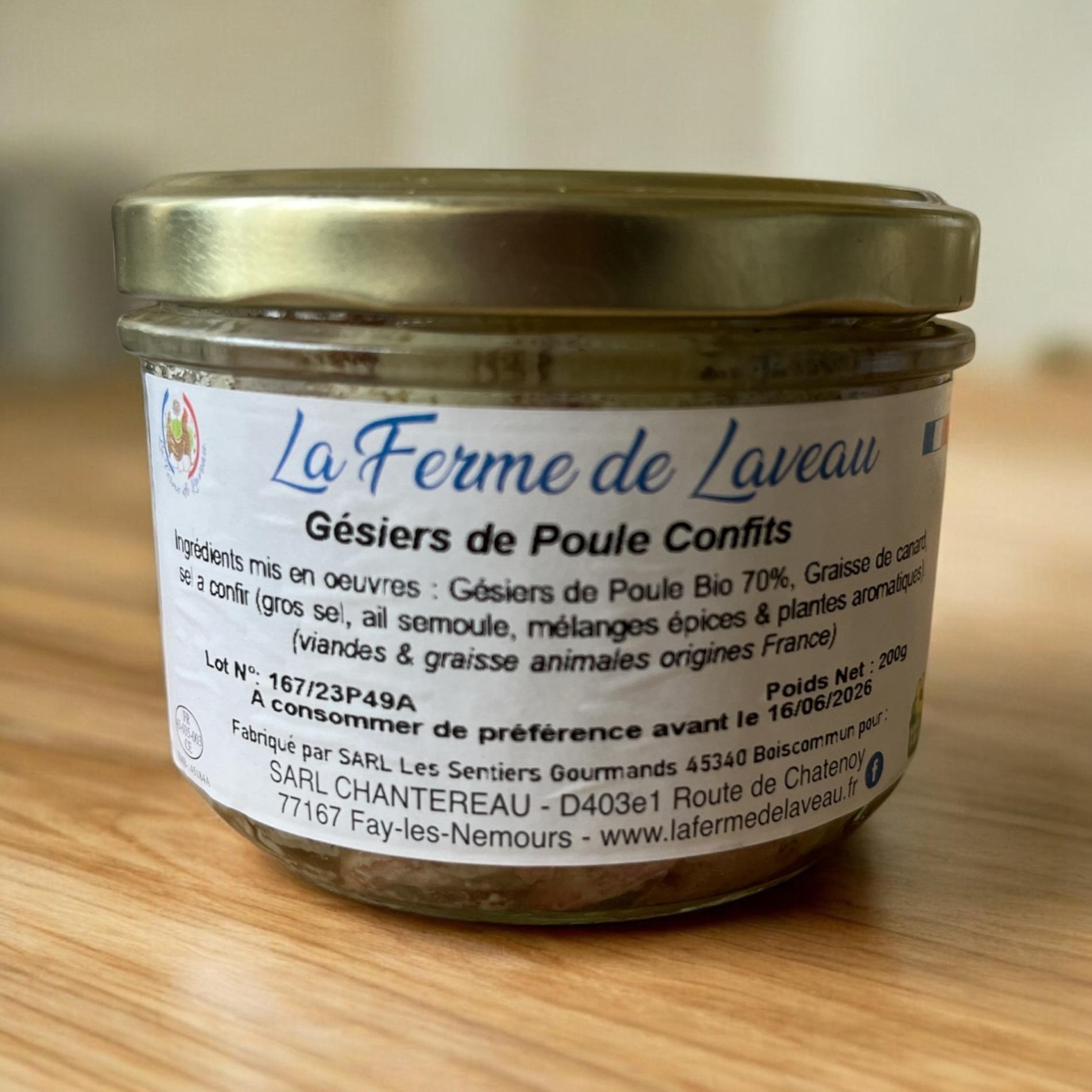 GESIERS DE POULE CONFITS